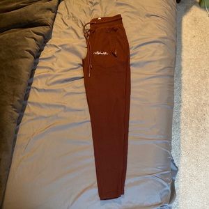 Alphaleat maroon joggers